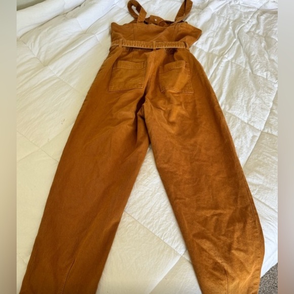 Burnt orange tank top jumpsuit - Picture 4 of 6